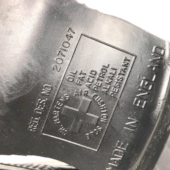 NEW Vintage Dr Martens Croc Patent Leather Knee High Square Toe Heeled Boots 7 - Picture 12 of 14